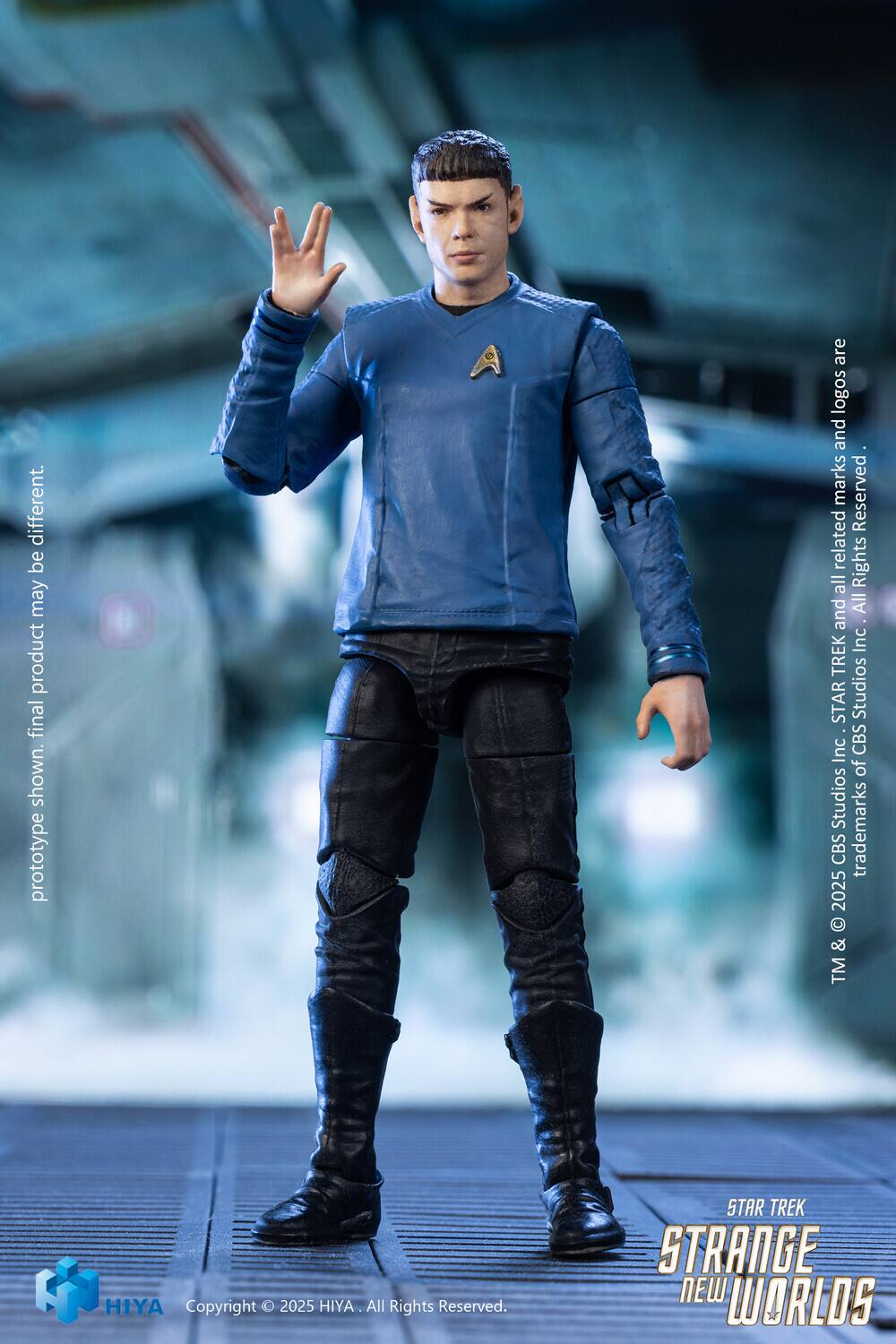 Different. Prototype may be different. Final product shown.  
All logos and marks related to STAR TREK and all trademarks of CBS Studios Inc. and CBS Studios Inc. All Rights Reserved.  
TM & © 2025 CBS Studios Inc. All Rights Reserved.  
STAR TREK STRANGE NEW WORLDS  
Copyright © 2025 HIYA. All Rights Reserved.