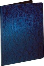Front. Oxford - PressGuard Embossed Report Cover with Fastener, Letter Size - Dark Blue.