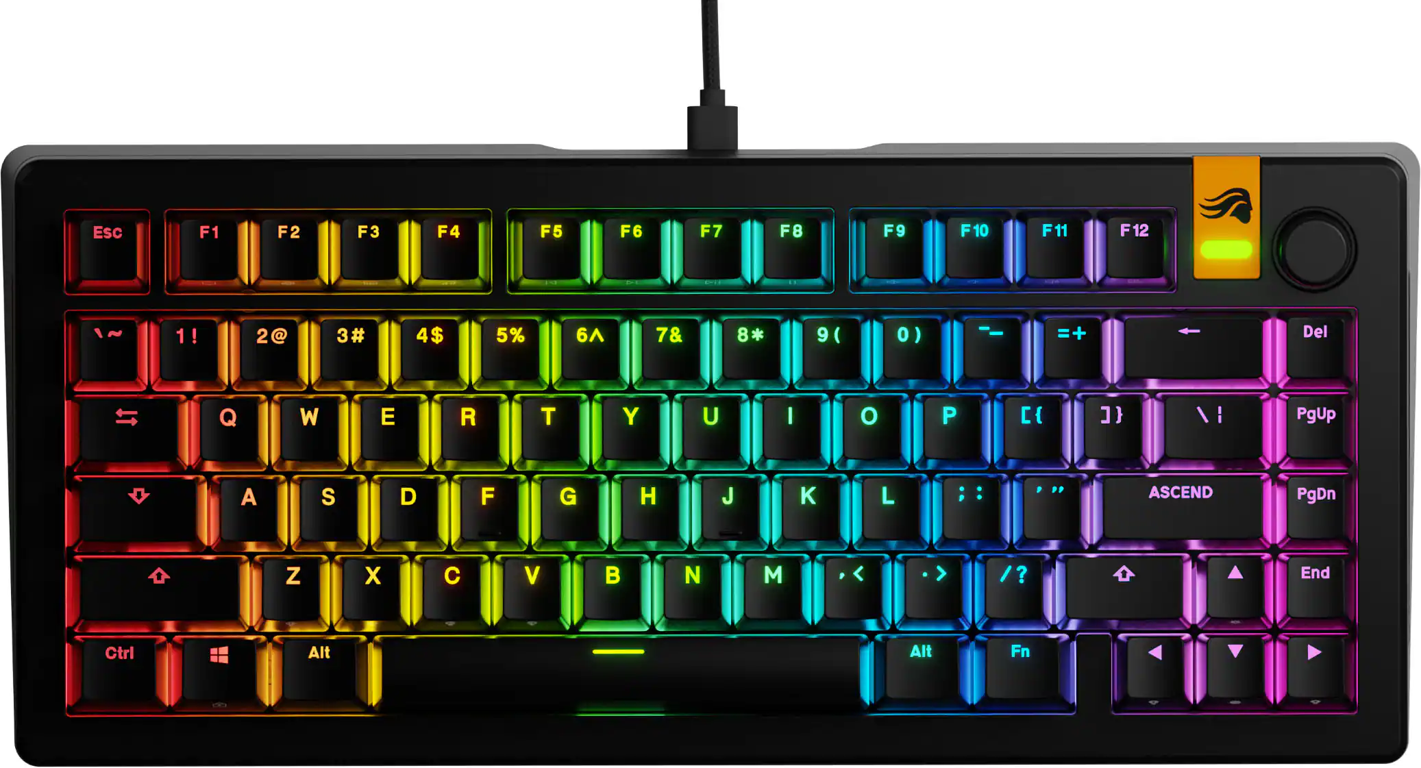 Glorious - GMMK 3 HE 75% Wired Hall-Effect Linear Switch Gaming Keyboard with Rapid Trigger and Adjustable Actuation - Black