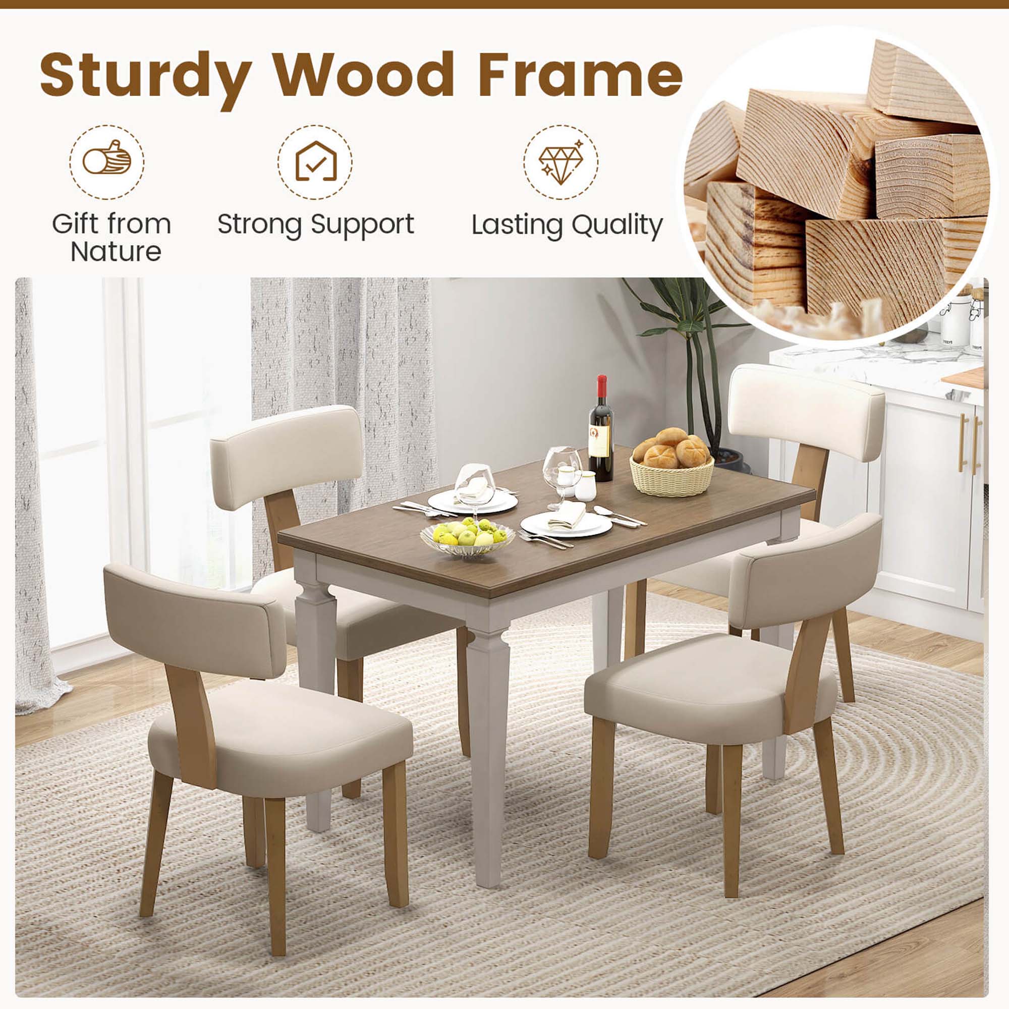 Sturdy Wood Frame, Gift from Nature, Strong Support, Lasting Quality