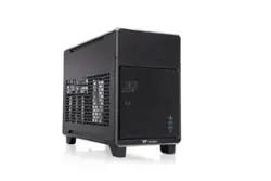 Thermaltake - TR100 SFF mITX Mini Tower PC Case with PCIe 4.0 Riser Cable Included - Black - Front_Zoom