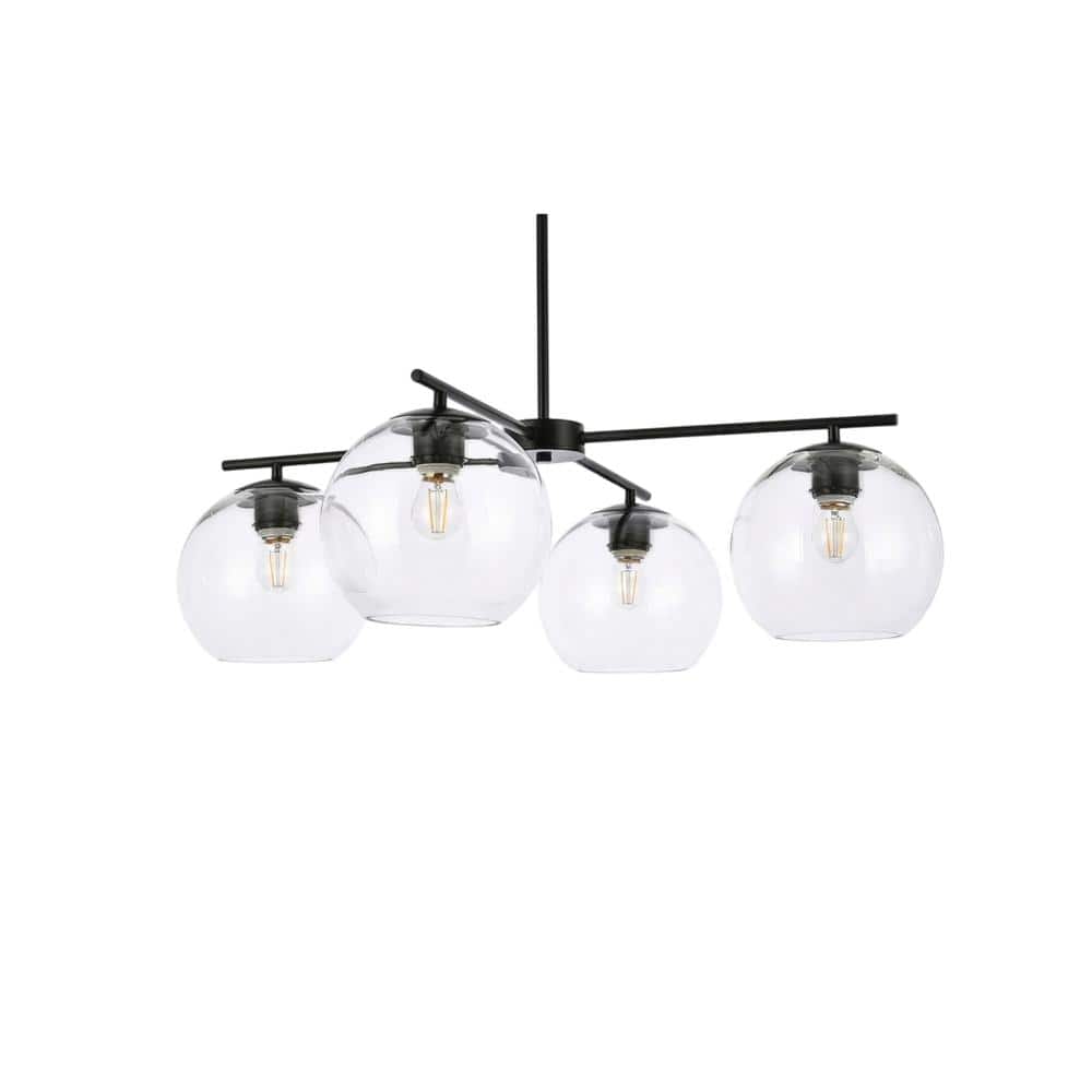 Living District - Opus 4 lights black pendant - Black And Clear price history on PriceWatchPro