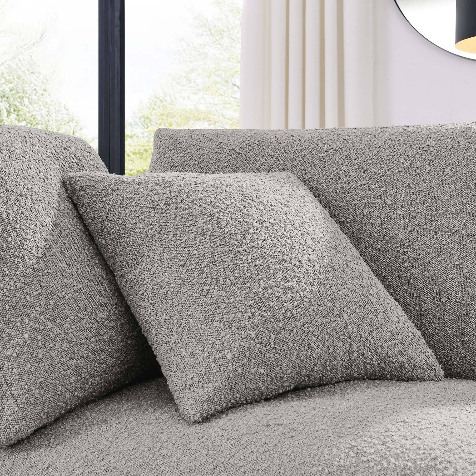 Alt View 7. Modway - Commix Down Filled Overstuffed Boucle Fabric Corner Chair by Modway - Light Gray.