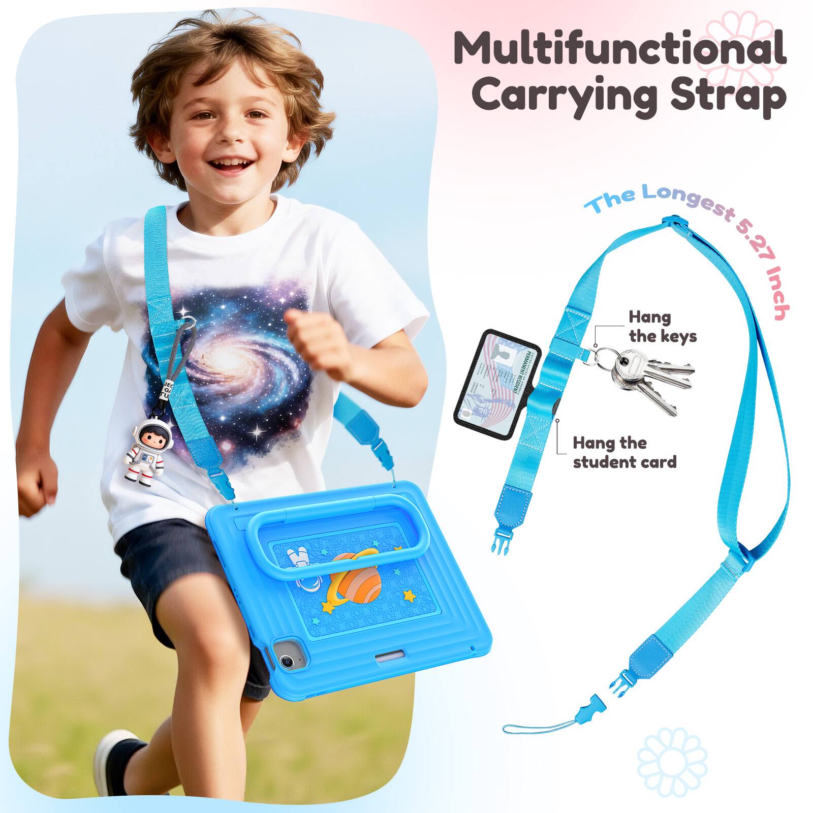 Multifunctional Carrying Strap

The Longest 5.27 Inch

Hang the keys

Hang the student card