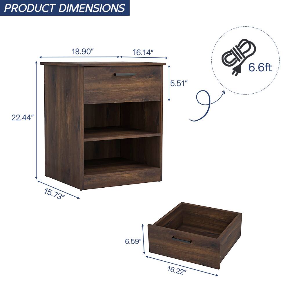 PRODUCT DIMENSIONS

- Height: 22.44"
- Width: 18.90"
- Depth: 15.73"
- Shelf Height: 5.51"
- Drawer Height: 6.59"
- Drawer Width: 16.22"
- Overall Height: 6.6ft