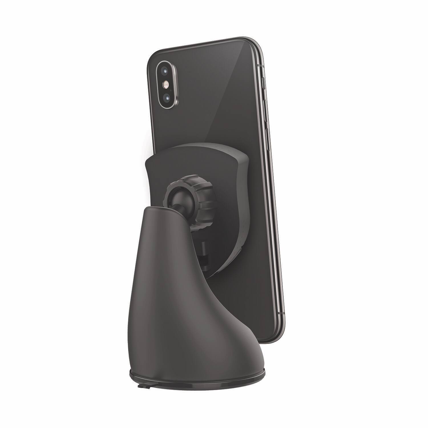 Angle. Bracketron - HD Phone Dock Portable Dash and Window Magnet Mount For Most Cell Phones - Black.