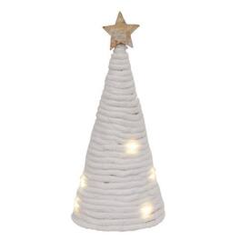 BreeBe - Yarn Christmas Tree w/LED Lights Small - White