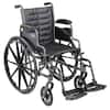 Front. Invacare - Tracer (EX2) Standard Folding Wheelchair for Adult (18" Seat) with Footrests and Desk Arms - Black.