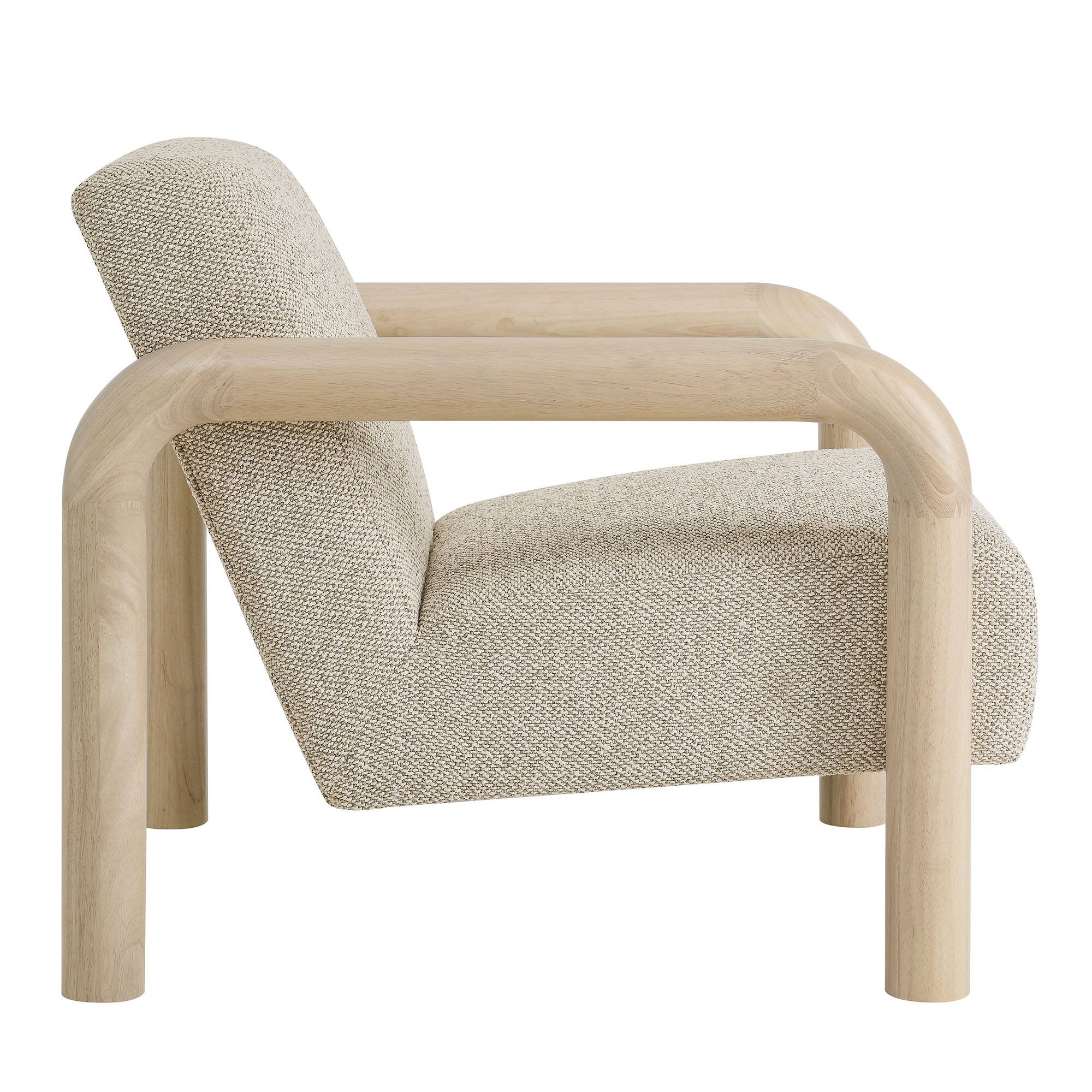 Alt View 2. Modway - Sereno Boucle Accent Chair by Modway - Marble Oak.