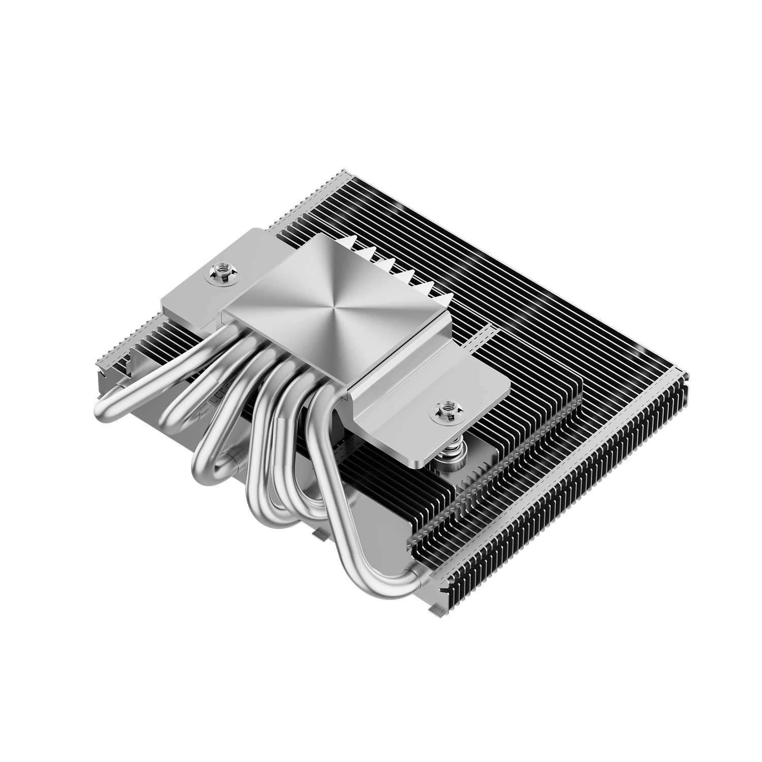 Back. PCCOOLER - RC600-67 Low Profile CPU Air Cooler, 6 Heat Pipes, 205W TDP, 67.5mm Tall, 120mm Slim Slient PWM Fan with FDB - sliver.