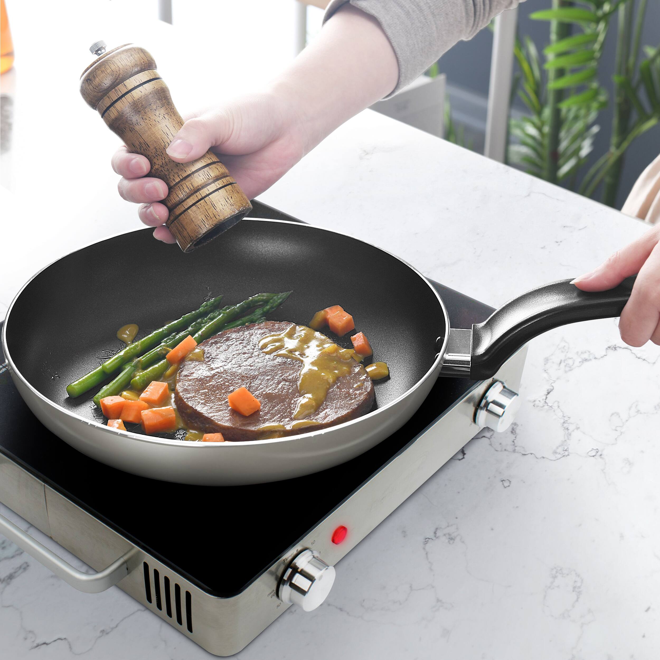 Alt View 1. Brentwood - Brentwood Select 1200w Single Infrared Electric Countertop Burner in Stainless Steel with Timer - Silver.