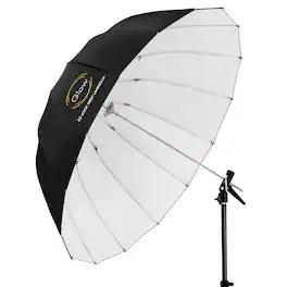 Glow - Easy Lock Medium Deep White Fiberglass Umbrella (41")