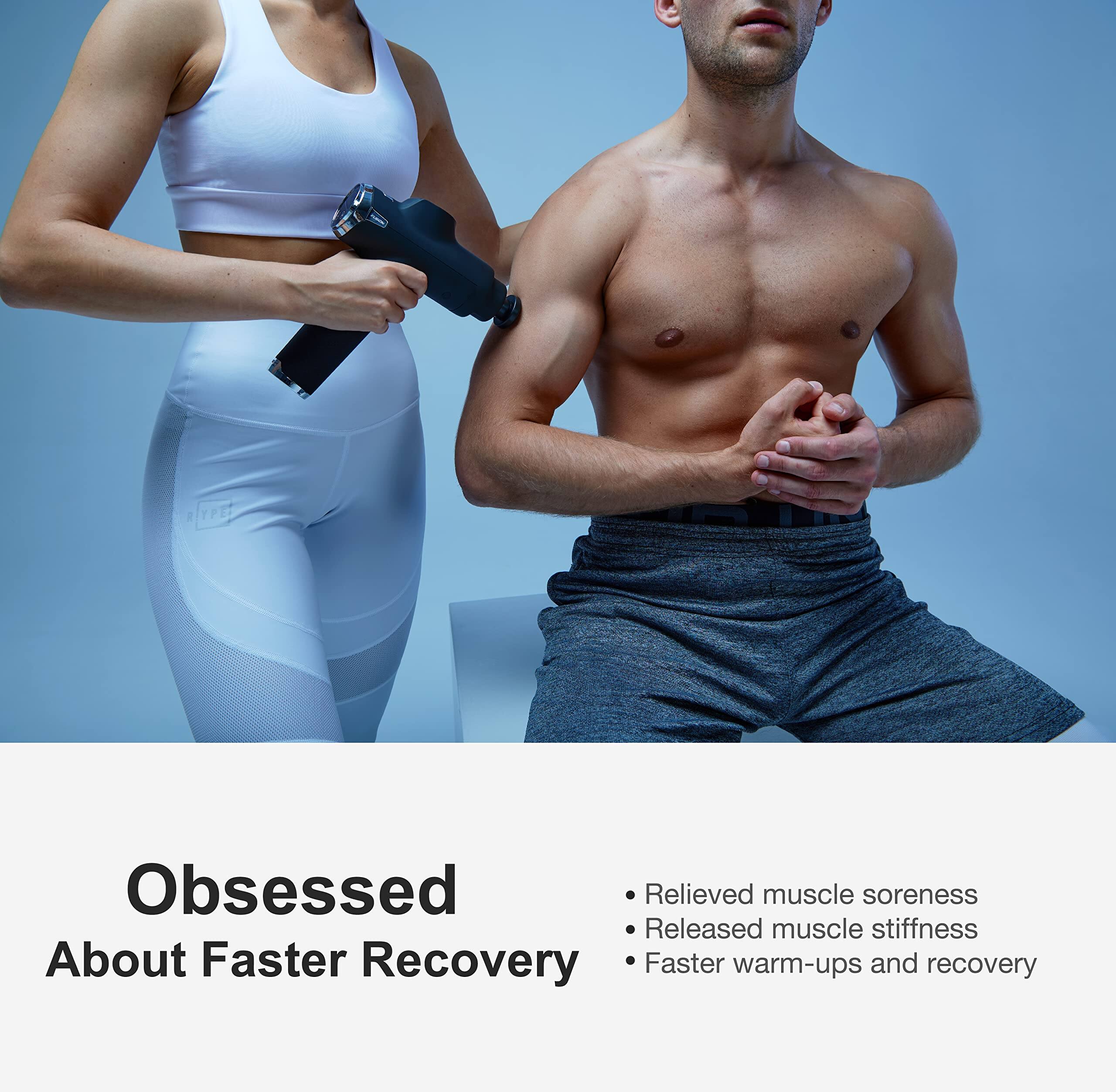 Obsessed  
About Faster Recovery  

- Relieved muscle soreness  
- Released muscle stiffness  
- Faster warm-ups and recovery