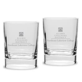 Jardine - NLC Nighthawks 11.75oz. Two-Piece Luigi Bormioli Square Double Old Fashion Glass Set - Multicolor