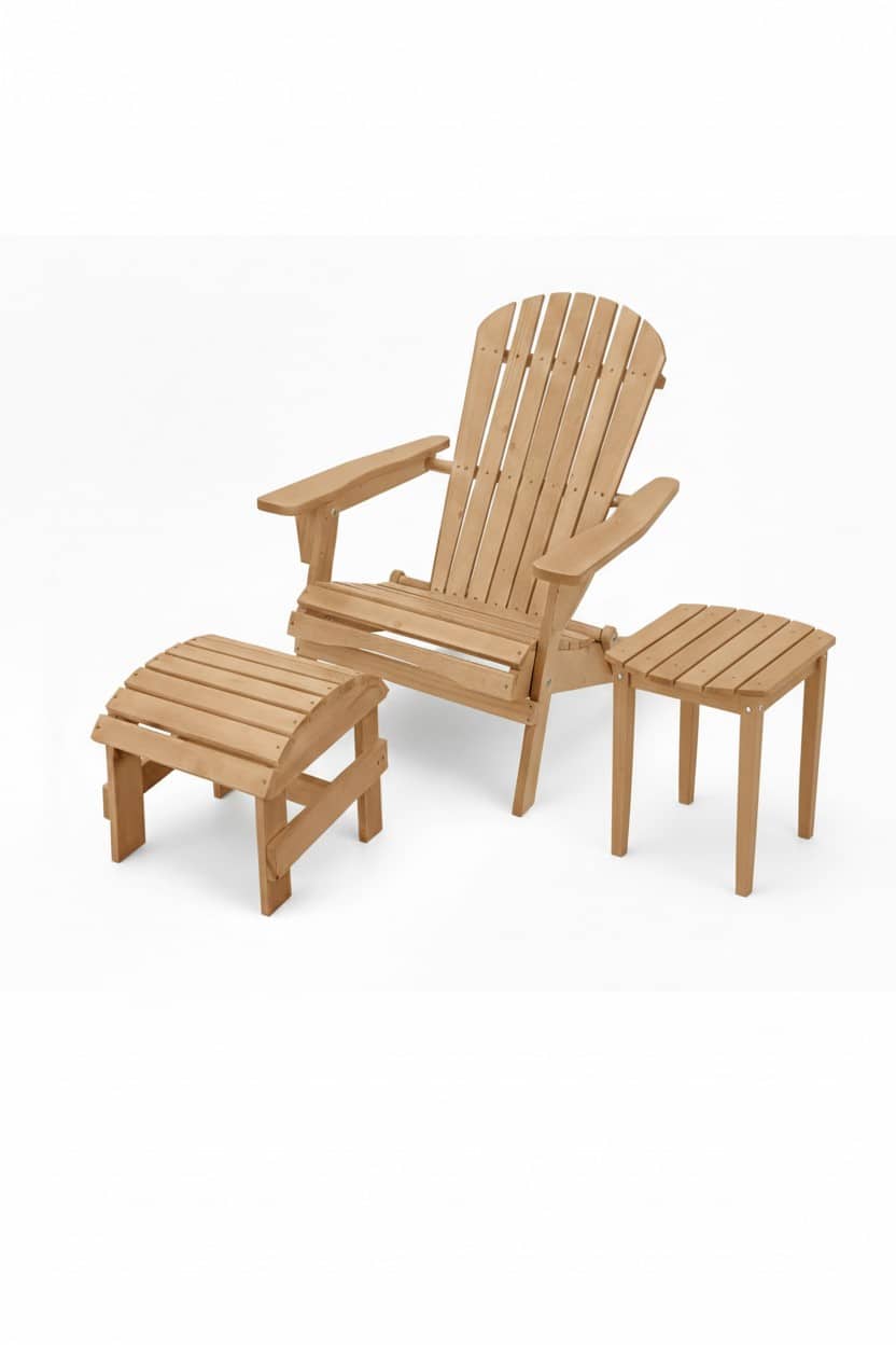Jiallo - Grand Collection Folding Large Size Adirondack Chair Pine Wood - Walnut price history on PriceWatchPro