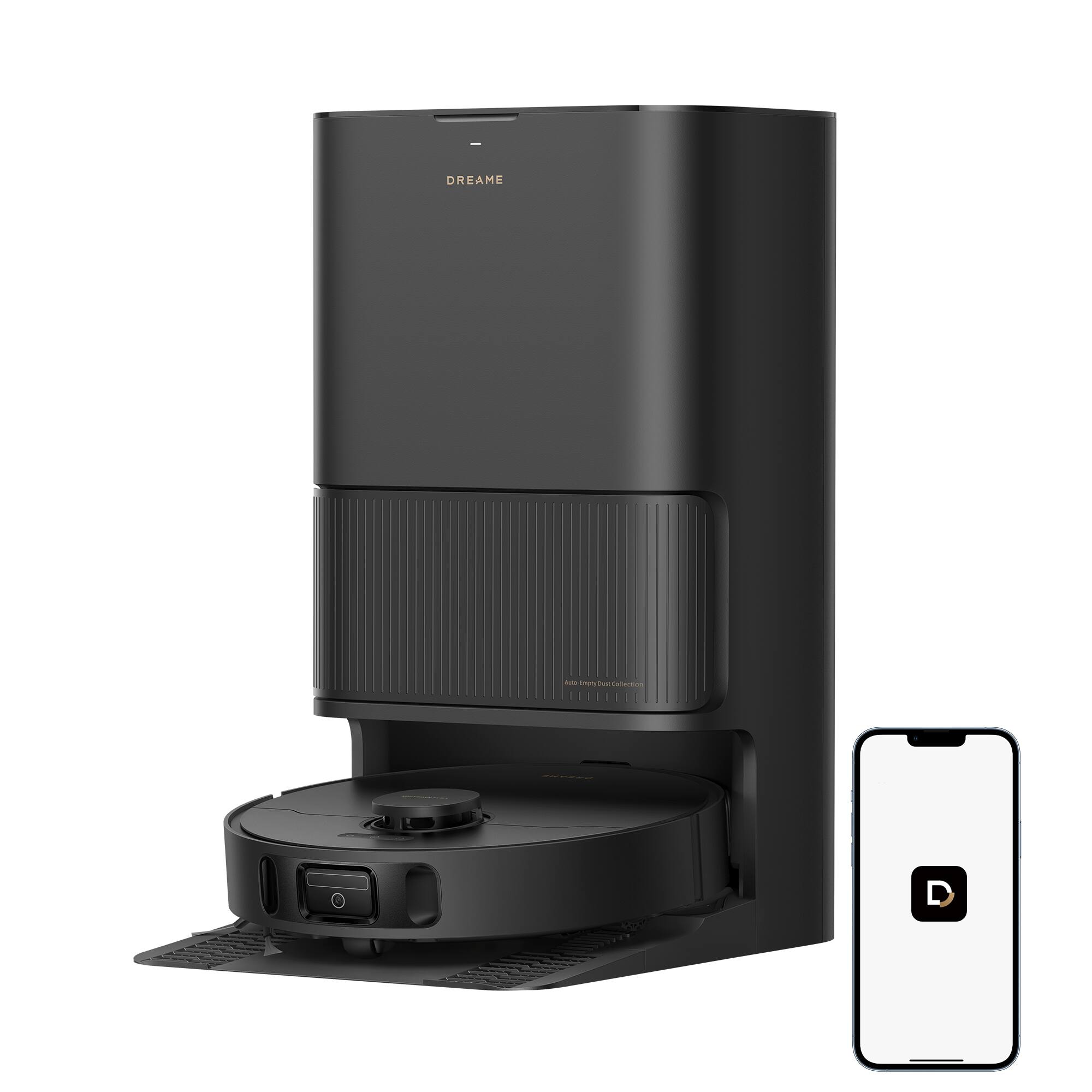 Dreame - GoVac 400 Robot Vacuum and Mop with Auto-Empty, Mop Self-Cleaning, 13KPa Suction, Ultrasonic Carpet Sensing - Black