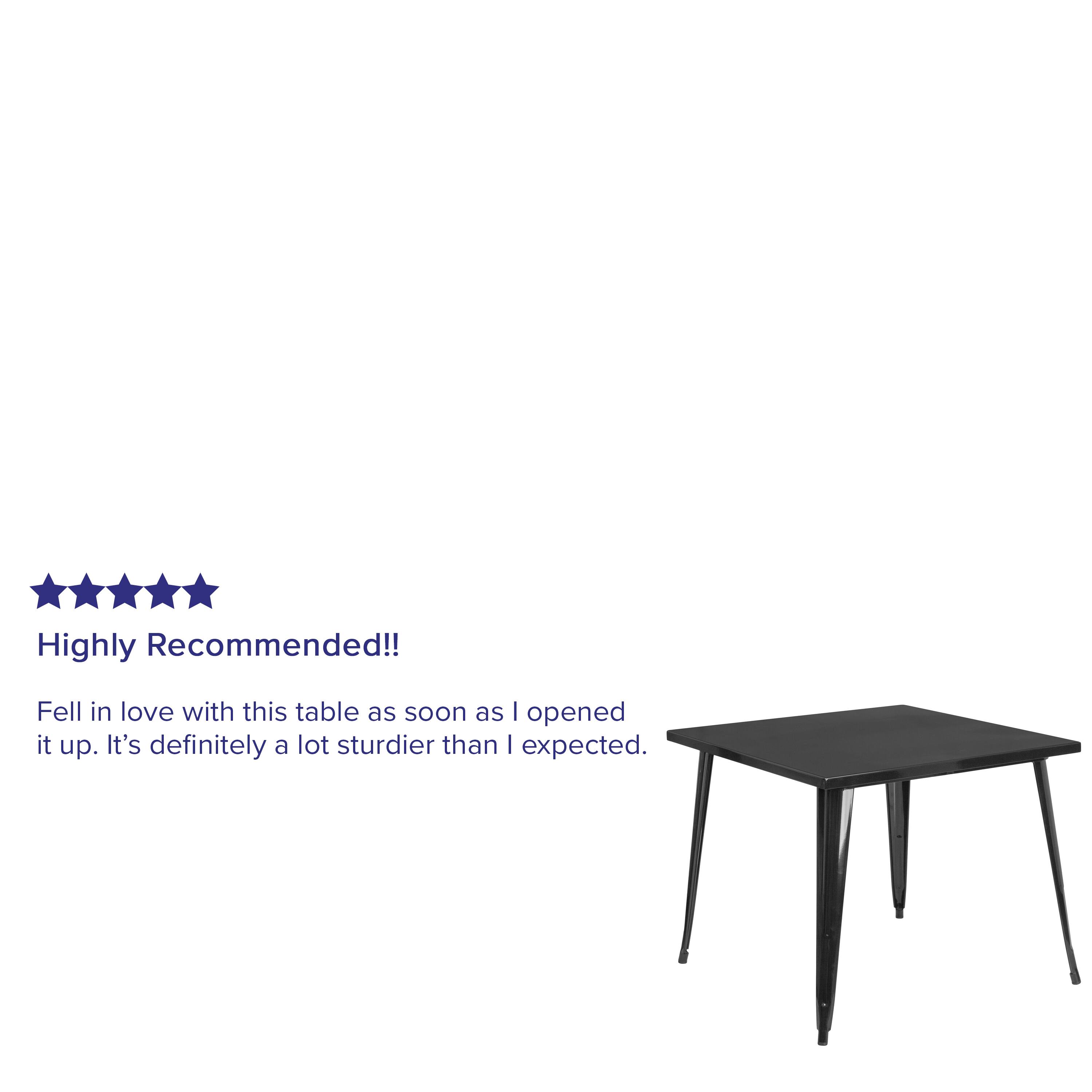 Highly Recommended!!  
Fell in love with this table as soon as I opened it up. It's definitely a lot sturdier than I expected.