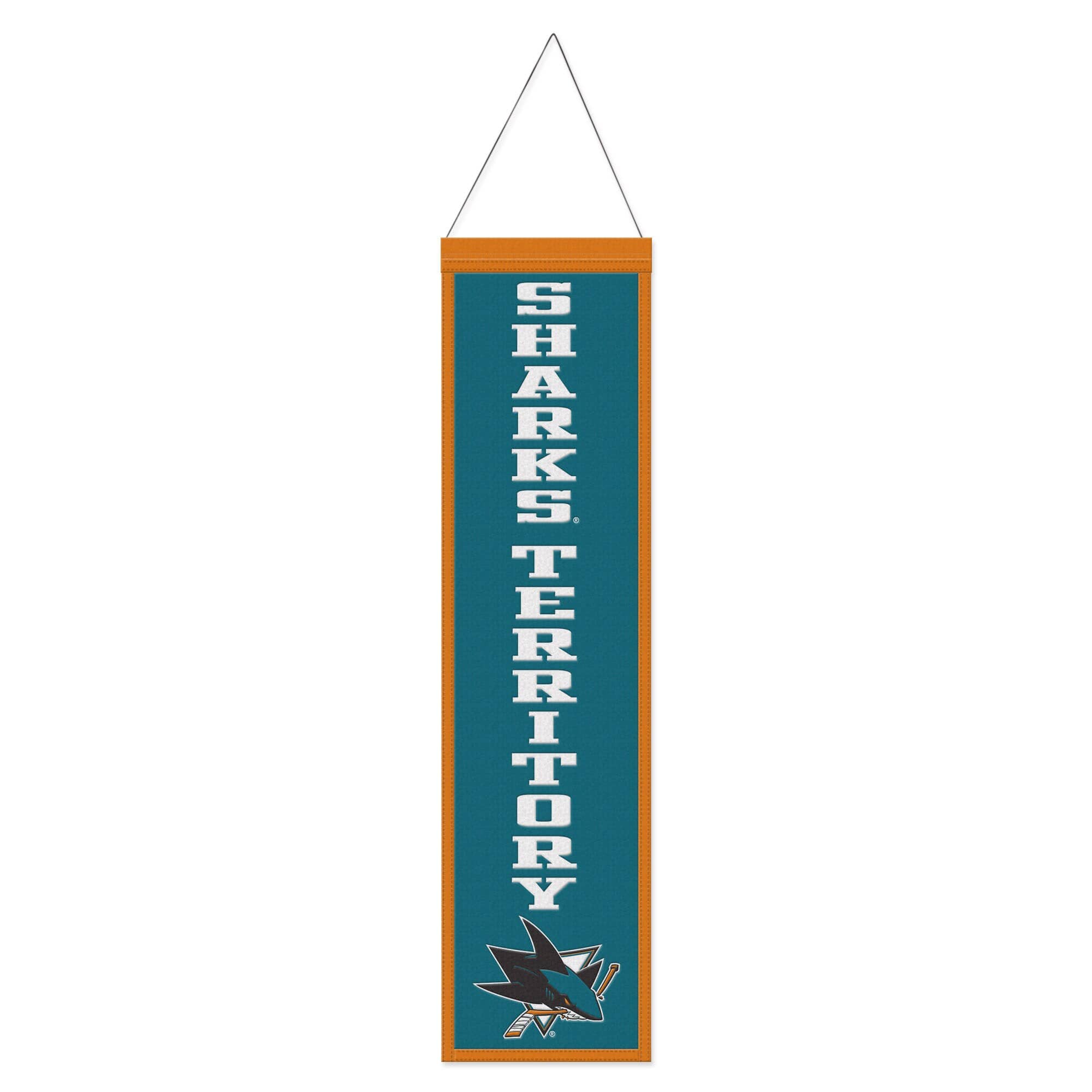 WinCraft - San Jose Sharks 8" x 32" Slogan Wool Banner - Multicolor