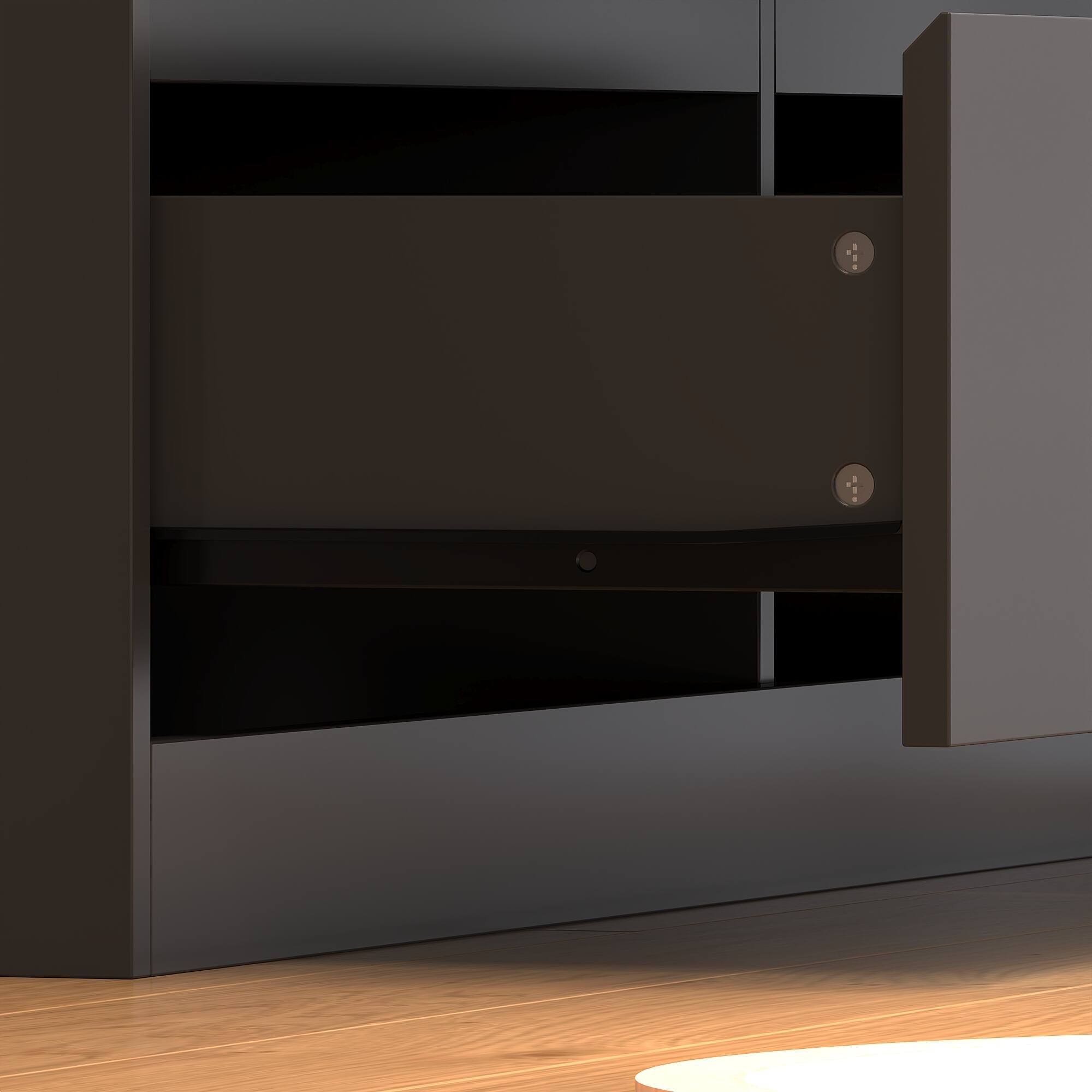 Alt View 2. FUFU & GAGA - FUFU&GAGA 6 - Drawer Transformative Dresser Storage Unit Redefine Your Space - Black.