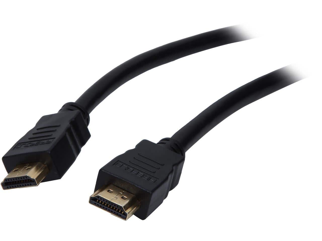 Nippon Labs - HDMI-FF-10BK HDMI 2.0 Premium Cable w/Ethernet, Male to Male, 4K2K @ 60Hz, 18Gbps, 10ft.Black HDMI Cable