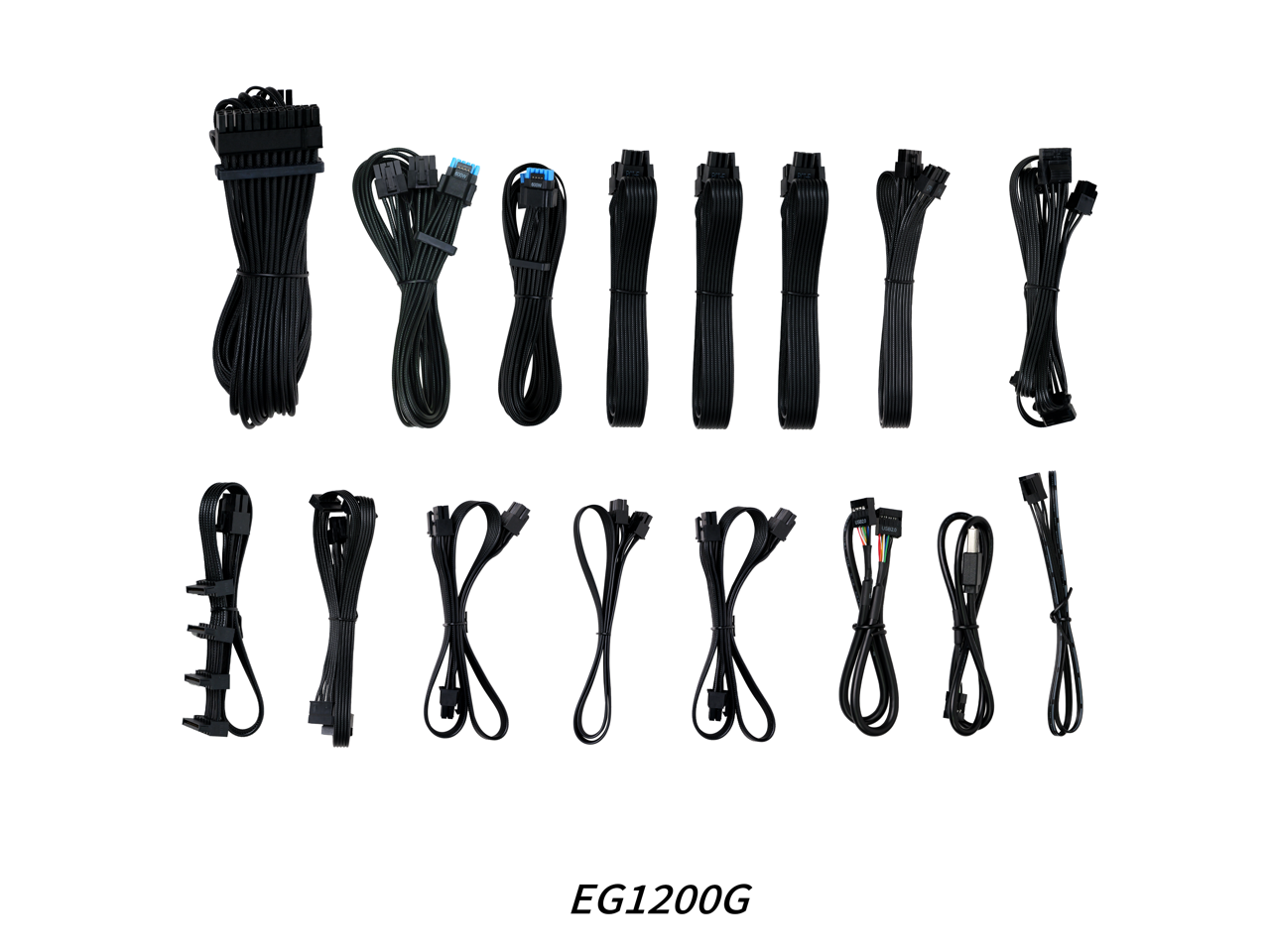 Alt View 6. Lian Li - Lian Li Edge EG1200G.BH - 1200W Gold Modular PSU (ATX 3.1, PCIe 5.1, L-Shape, Black).