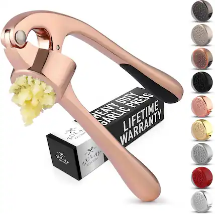 HEAVY DUTY GARLIC PRESS
LIFETIME WARRANTY
ZULAY
KITCHEN