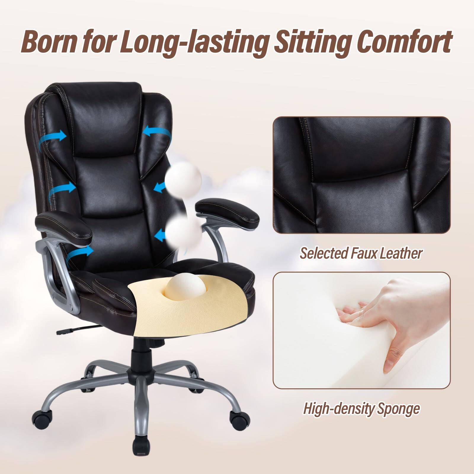 Born for Long-lasting Sitting Comfort

Selected Faux Leather

High-density Sponge