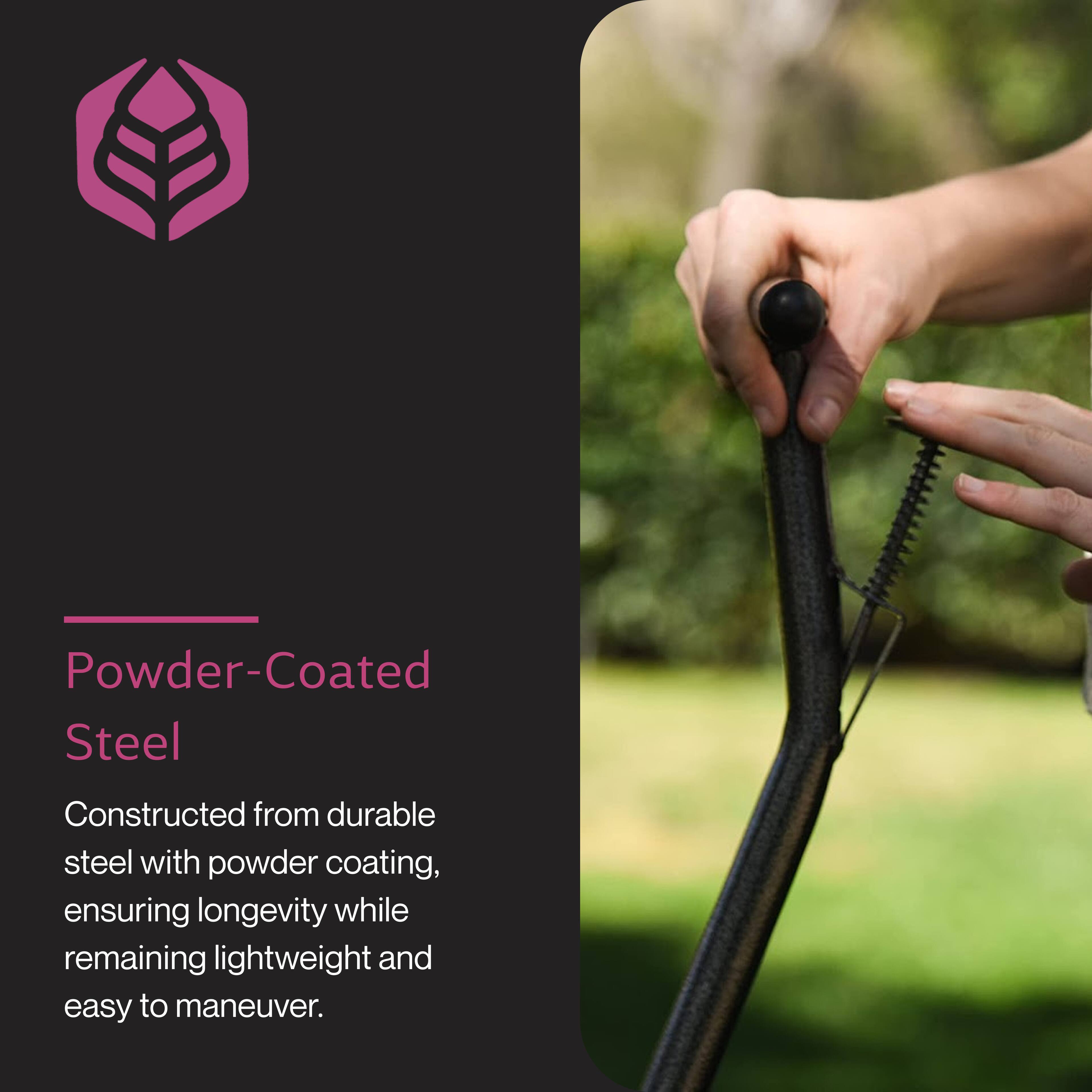 Powder-Coated Steel

Constructed from durable steel with powder coating, ensuring longevity while remaining lightweight and easy to maneuver.