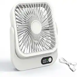 Loheer - Cruise Ship Fan, Portable Rechargeable Magnetic Desk Fan, Battery Operated Fan for Cabin Travel