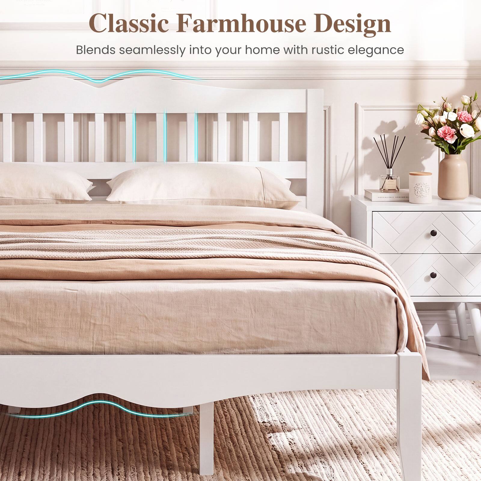 Classic Farmhouse Design  
Blends seamlessly into your home with rustic elegance