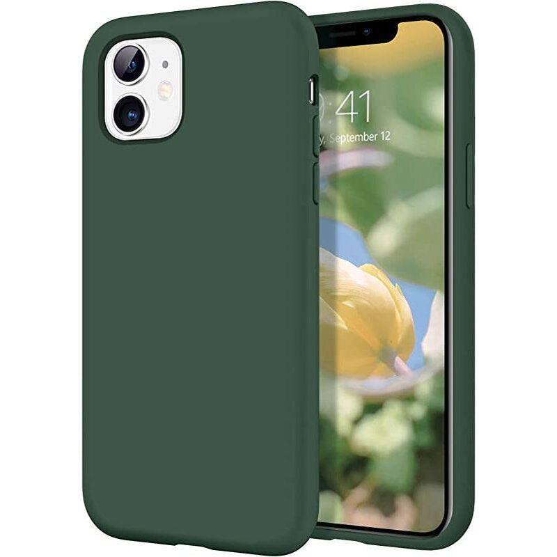 Entronix - Soft-Touch Liquid Silicone Case for iPhone 11 - Ultimate Protection and Style - Green