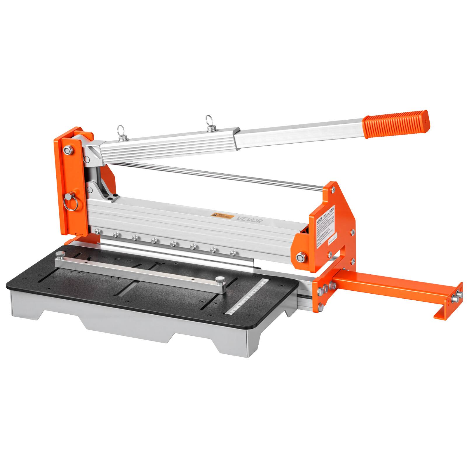Alt View 5. VEVOR - 12 inch Vinyl Floor Cutter, 16mm Thick Laminate Flooring Cutter with Upgraded Labor-Saving Aluminum-Alloy Lever - Black & Orange.
