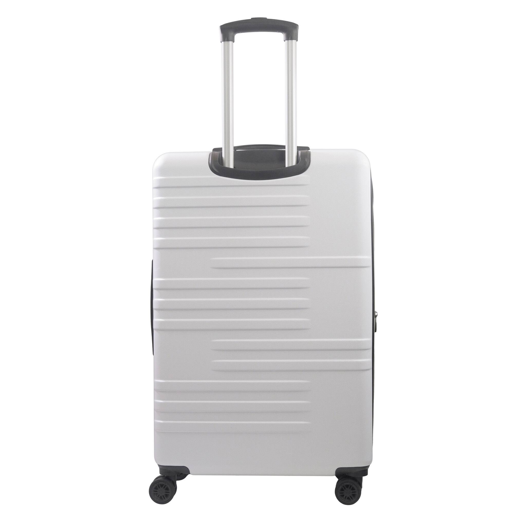 Back. American Dreamliner - 30" Hardside Luggage with Expansion - WHITE.