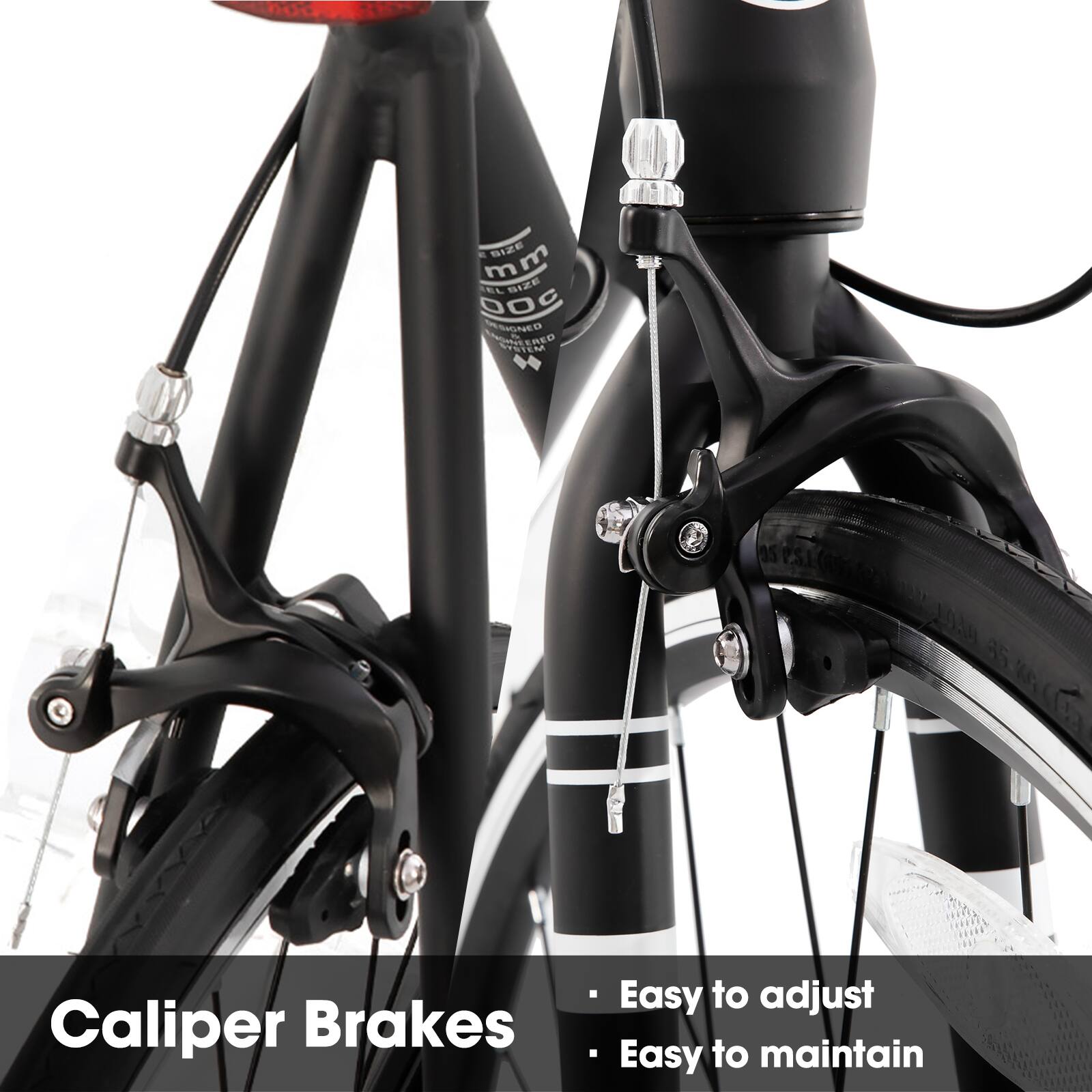 - SIZE mm EL SIZE 00g SIONED NEREO OTEN 95 ESA PSIG 10AU 35 5 Caliper Brakes . Easy to adjust . Easy to maintain
