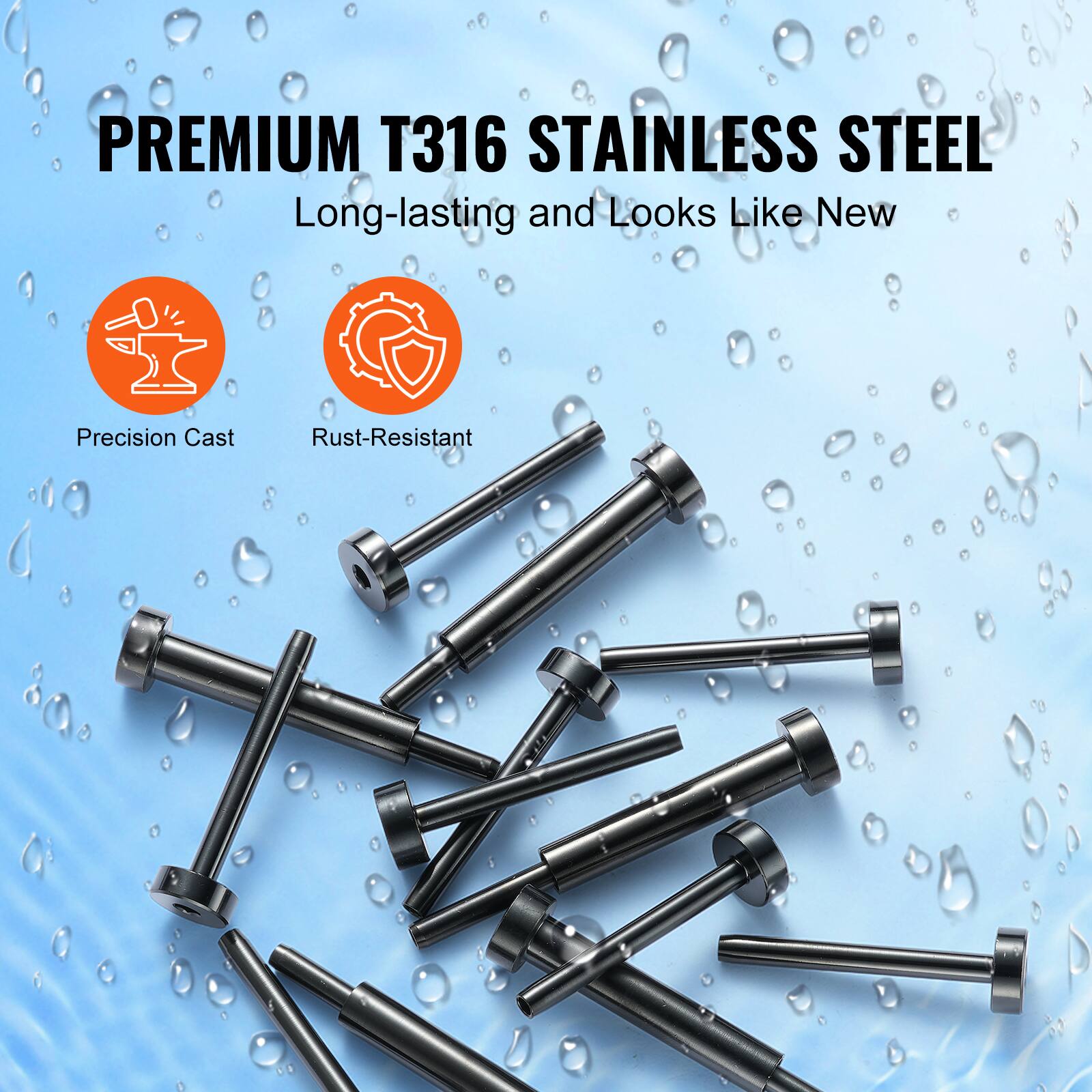 PREMIUM T316 STAINLESS STEEL  
Long-lasting and Looks Like New  
Precision Cast  
Rust-Resistant