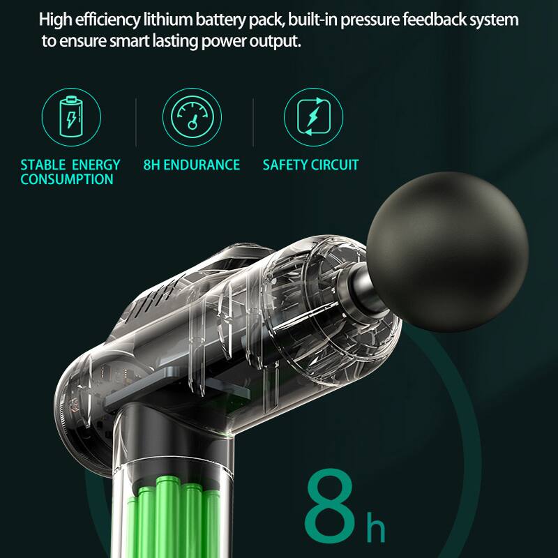 High efficiency lithium battery pack, built-in pressure feedback system to ensure smart lasting power output.

- STABLE ENERGY CONSUMPTION
- 8H ENDURANCE
- SAFETY CIRCUIT

8h
