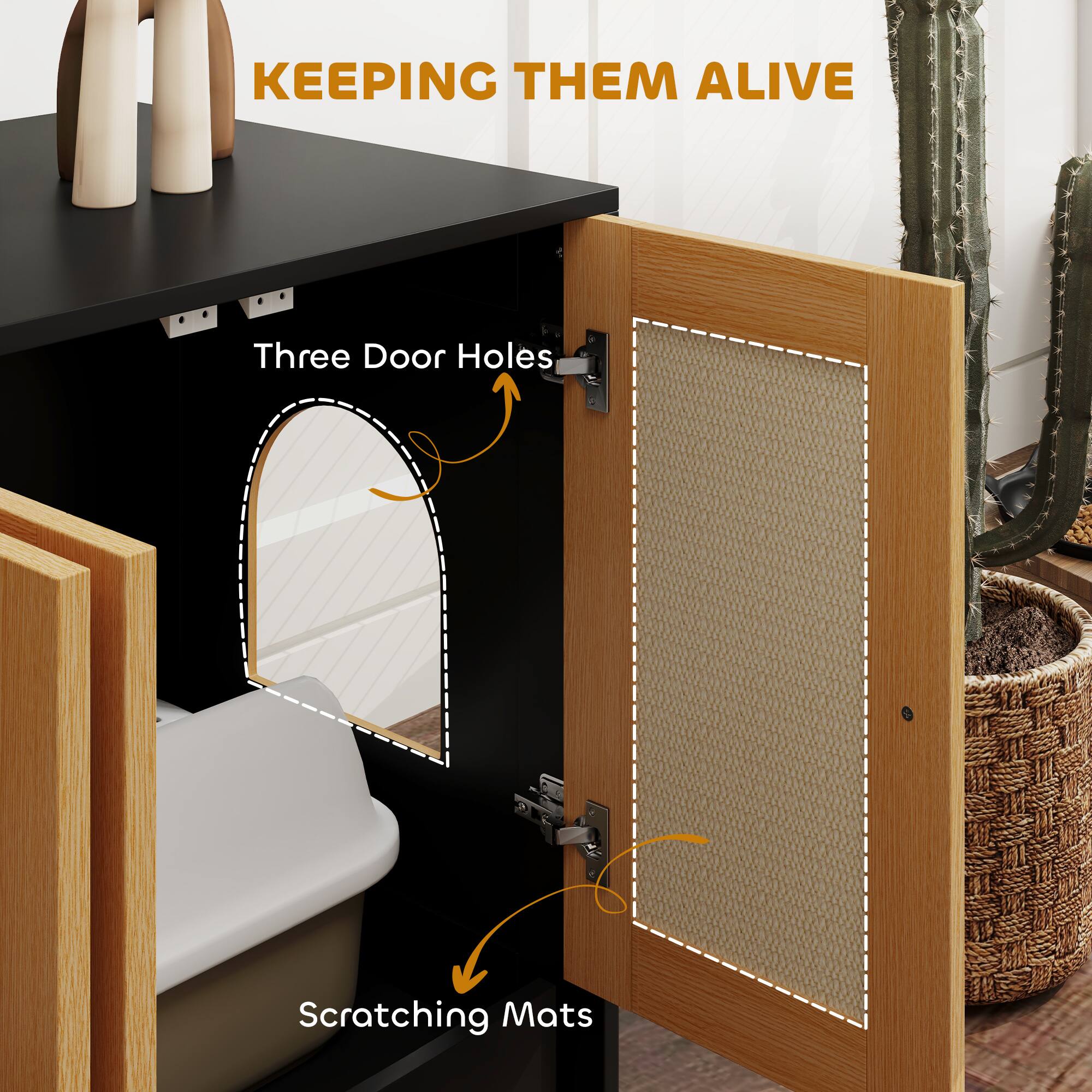 KEEPING THEM ALIVE

Three Door Holes

Scratching Mats