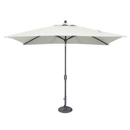 Mondawe - 6.6' x 10' Rectangle Patio Umbrella Push Button Tilt Anthracite Frame - Natural