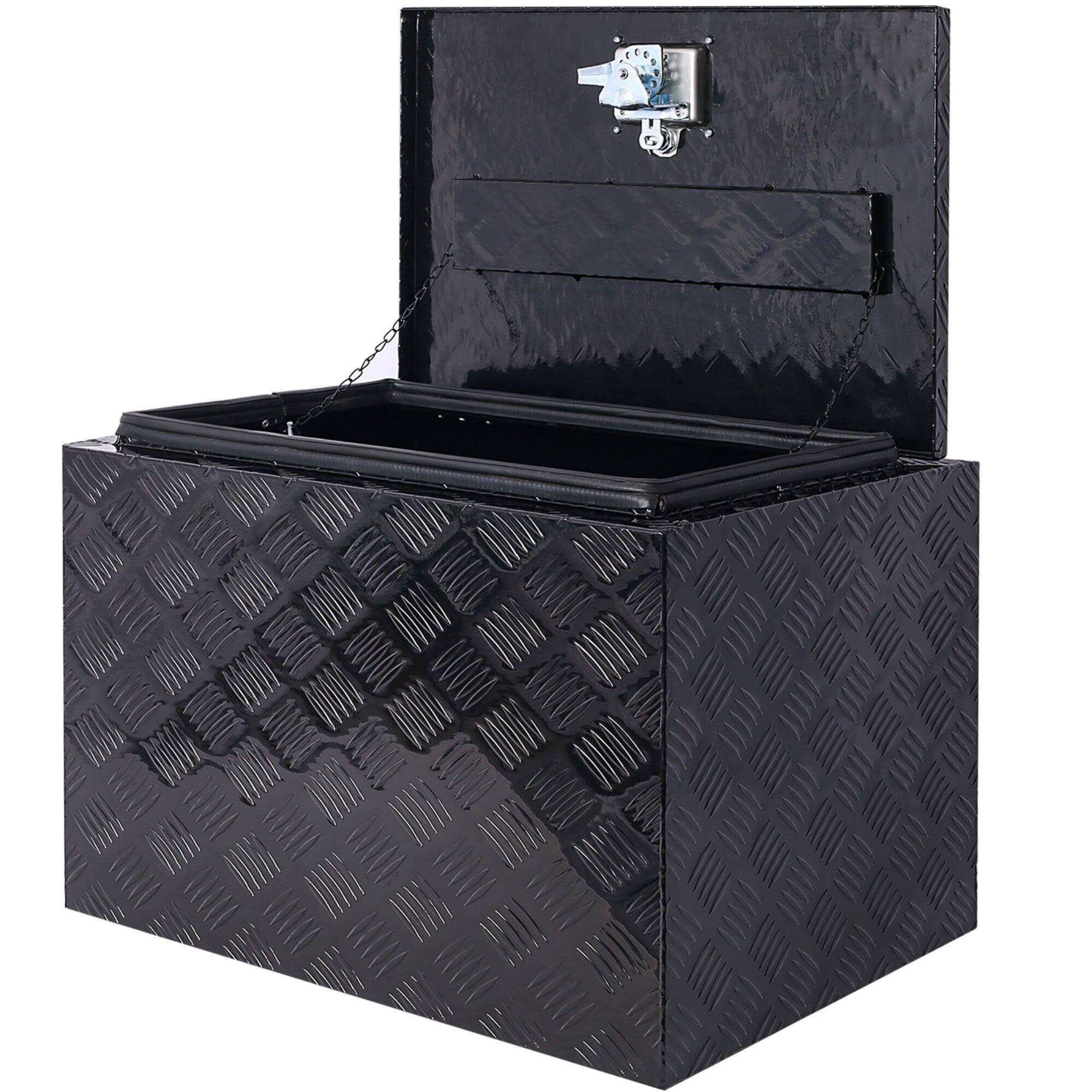 Alt View 1. Boyel Living - Black 24x17.3x17.7-Inch Aluminum Heavy-Duty Truck Bed Underbody Tool Box.