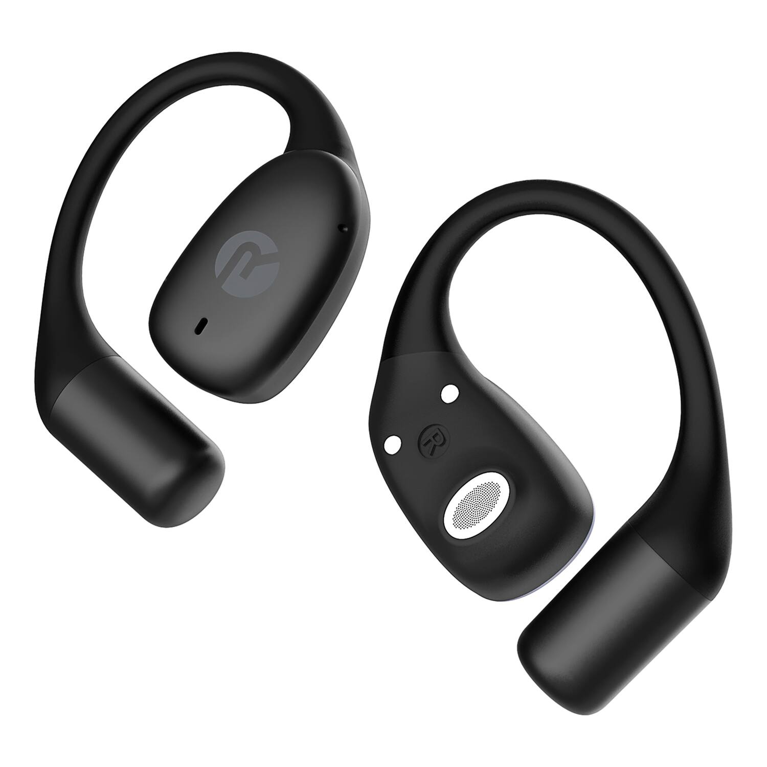 Alt View 6. Raycon - Raycon Essential Open Ear True Wireless Bluetooth 6.0 Earbuds, Ultra-Lightweight, IPX4, 36-Hour Battery (Black) - Black.