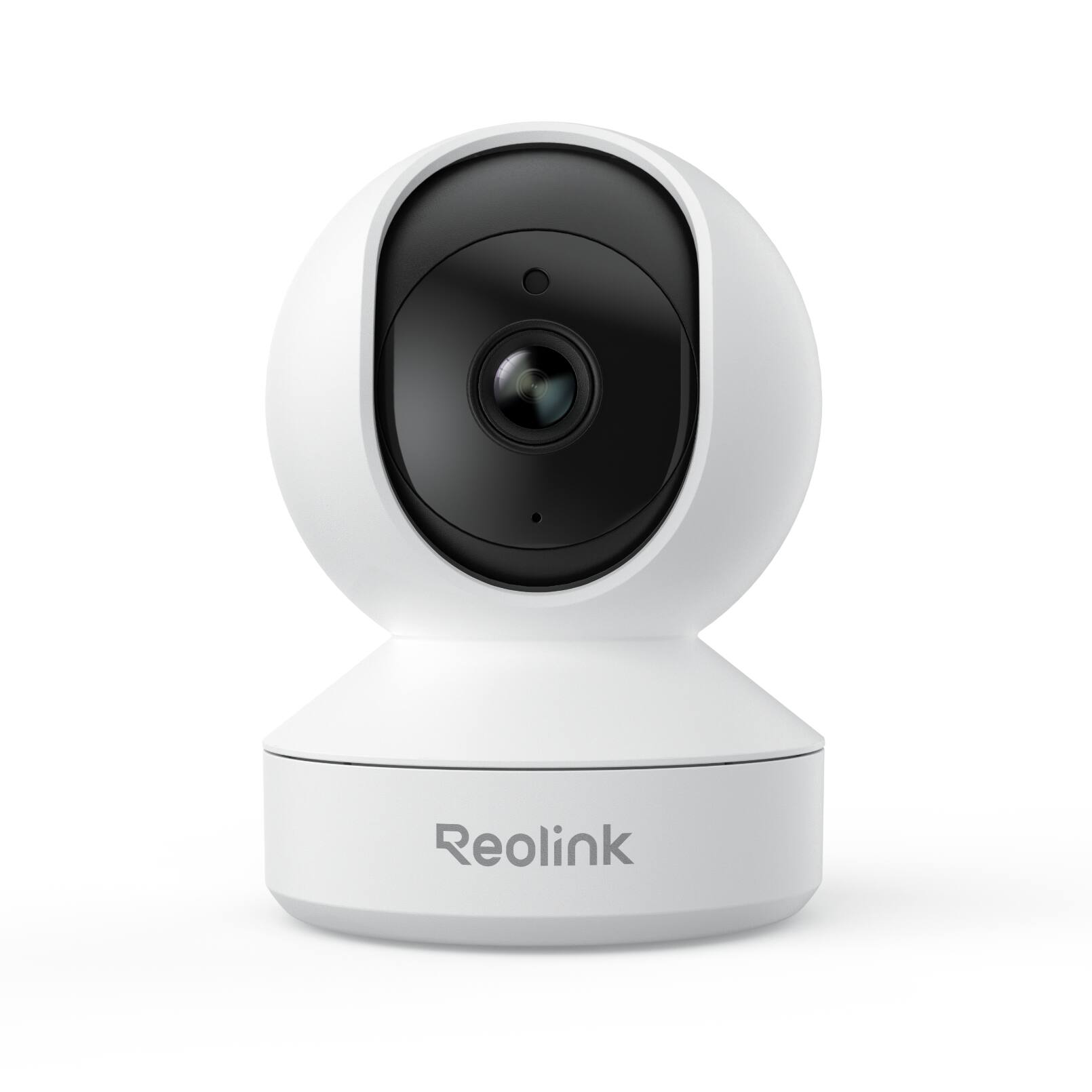 Left. Reolink - Reolink E1 4MP Pan Tilt Indoor Wi-Fi Security Camera 360° Coverage, Crying Detection, Smart Auto-Tracking, 2-Way Audio - white.