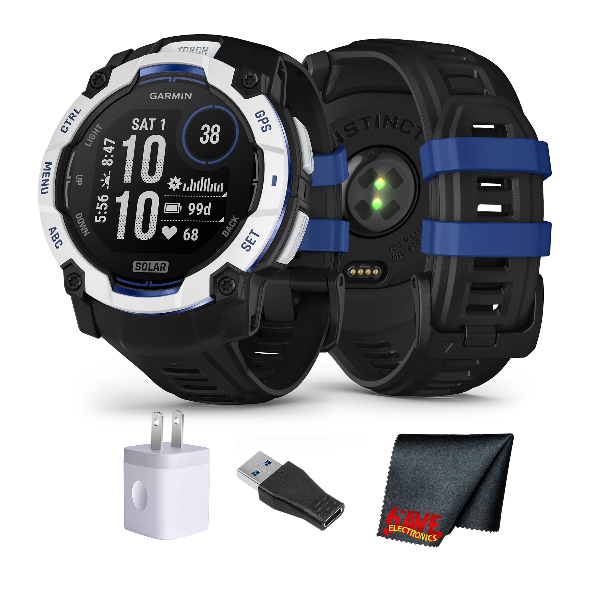 Garmin - Instinct 3, 50mm Solar, Whitestone - (2025)