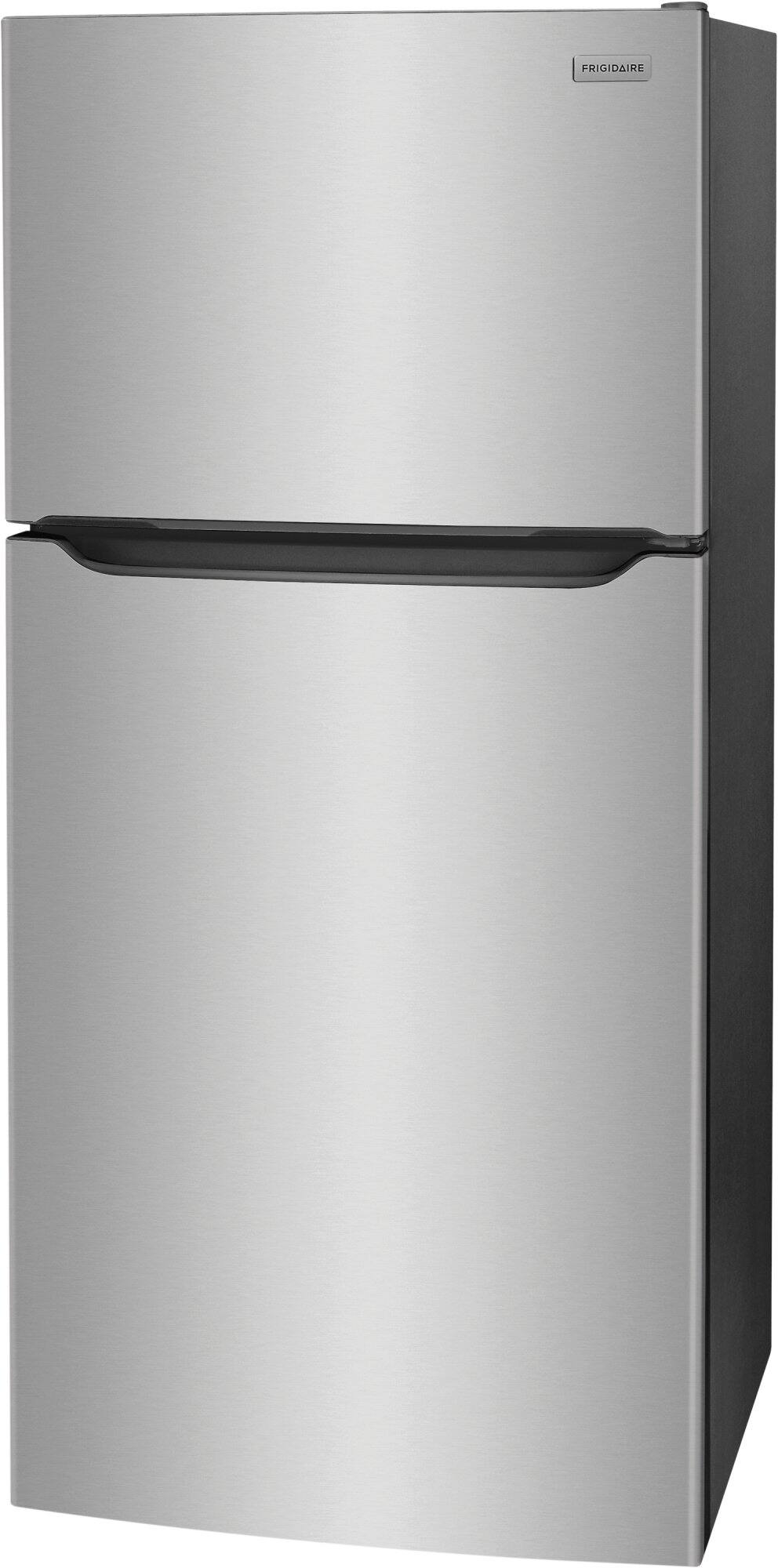 Angle. Frigidaire - 20 Cu. Ft. Garage Ready Top Freezer Refrigerator - Stainless steel.