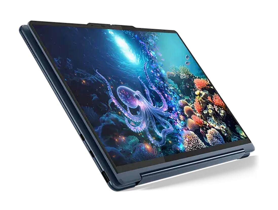 Alt View 7. Lenovo - Lenovo Yoga 9i Aura Edition 2-in-1 Laptop 14.0 2.8K (Intel Ultra 7-258V, 32GB LPDDR5X, Win 11 Pro) w/USB Hub - Cosmic Blue.