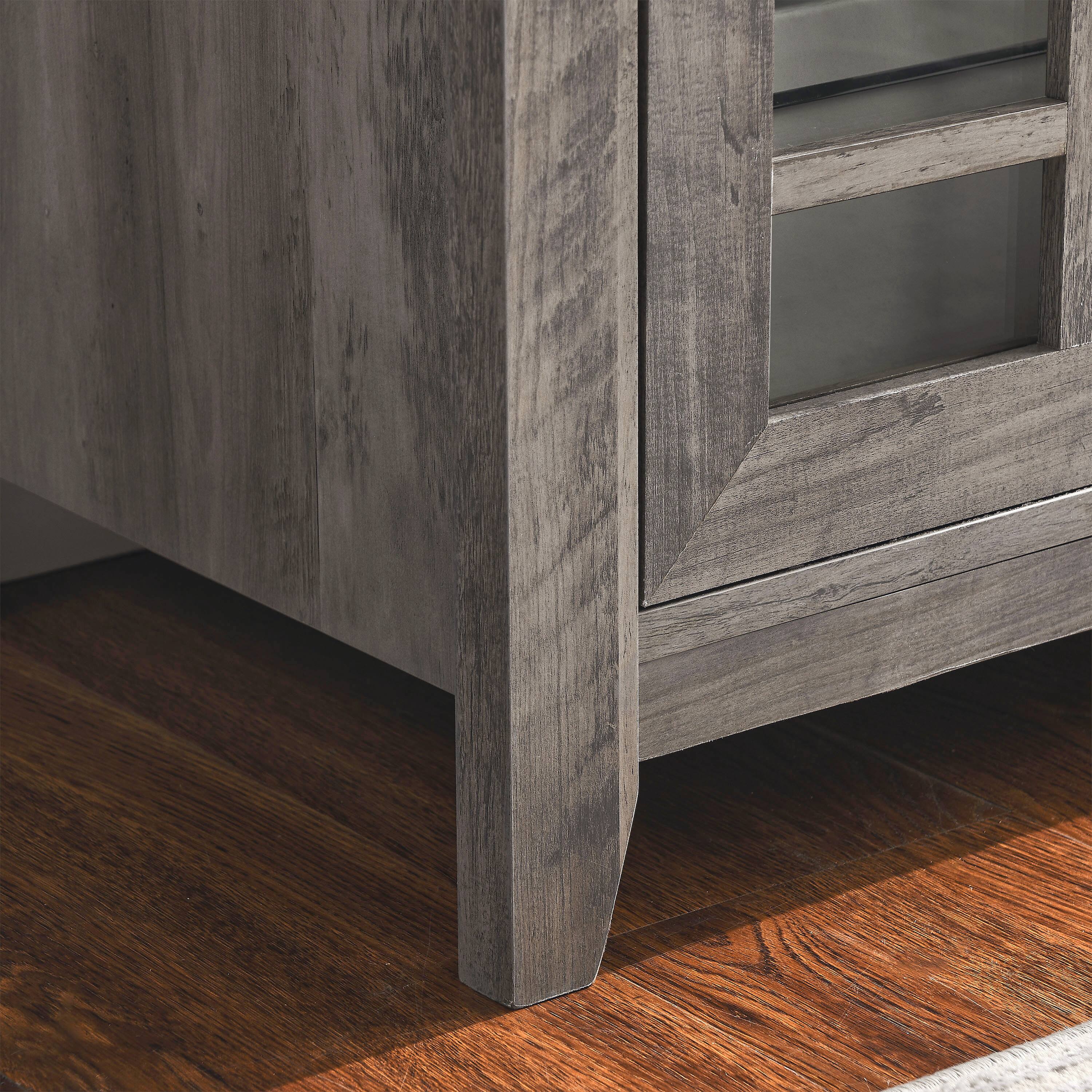 Alt View 4. Mondawe - 60" Electric Fireplace Entertainment Center With Door Sensor - Oak.