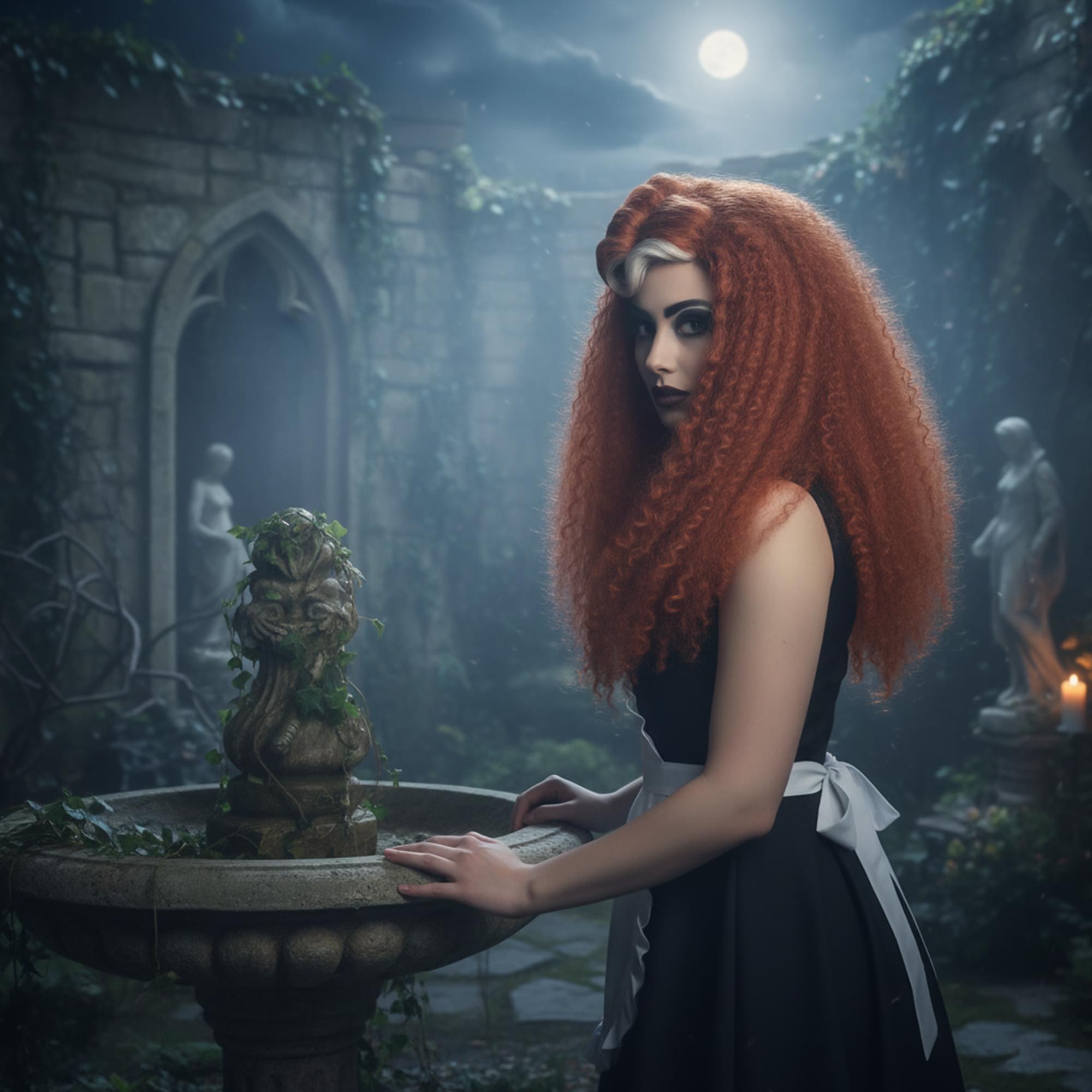 Alt View 3. Smiffys - Magenta Wig Costume Accessory - Red.