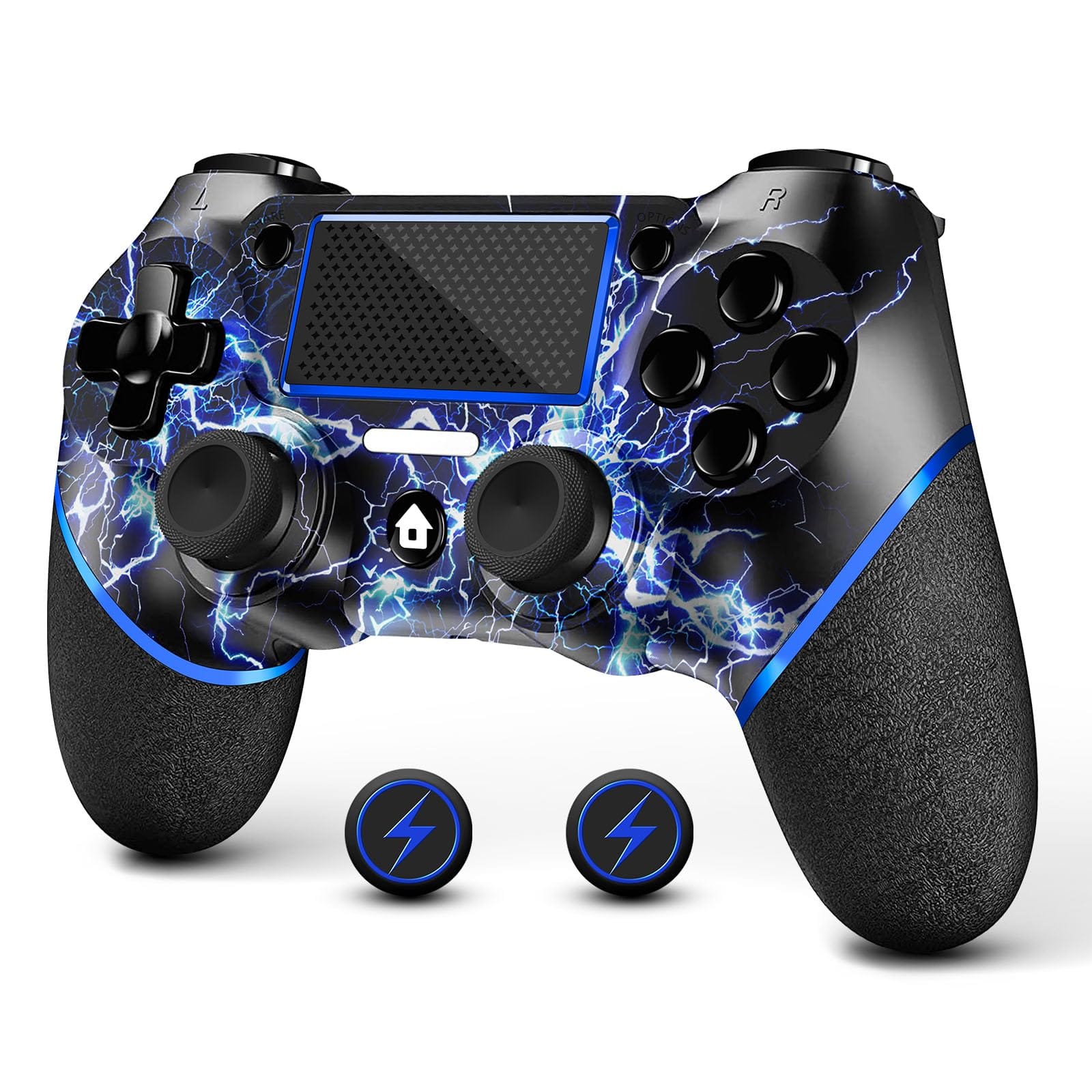 Dazzling Pops - controller for ps4 crack custom design with rgb light 1000mah and audio jack v2 gamepad joystick ps4 slim - Lightning