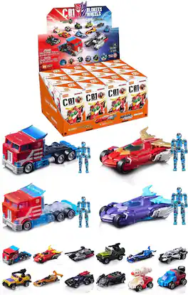PopMarket - Blokees - Transformers - Wheels C1 Model Kit 12ct Display - COLLECTIBLES - Multicolor