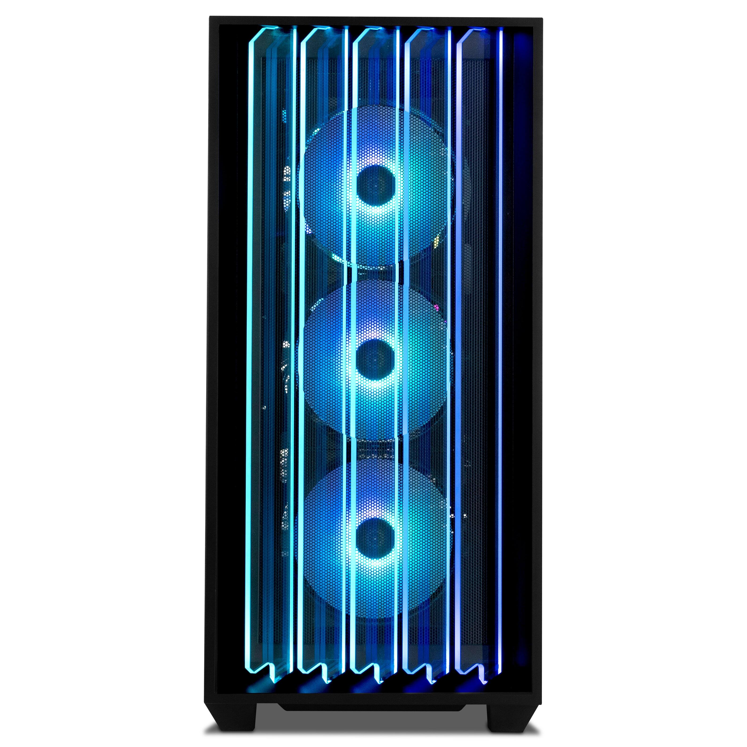 Left. YEYIAN - YEYIAN Gaming PC. Core i5 14400F, RTX 5060 8GB GDDR7, 1TB NVMe, 16GB DDR5, 650W 80+ Gold. Model YPI-MS44F0B-5601B.