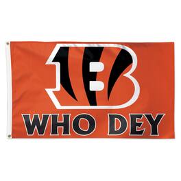 WinCraft - Cincinnati Bengals 3' x 5' Slogan Deluxe Single-Sided Flag - Multicolor